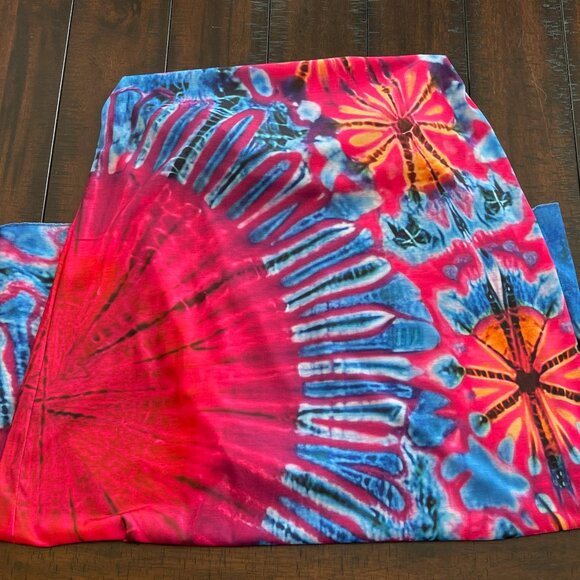 La Bamba Hippie Tie Dye Retro Backless Gypsy Boho Colorful Long Maxi Dress. - Picture 5 of 9